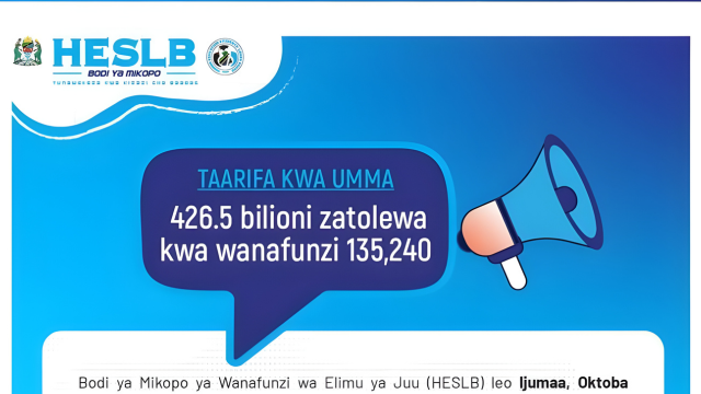 HESLB Loan Beneficiaries 2025-2026 first batch