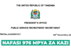 PSRS (Utumishi) 976 Vacancies November 2025