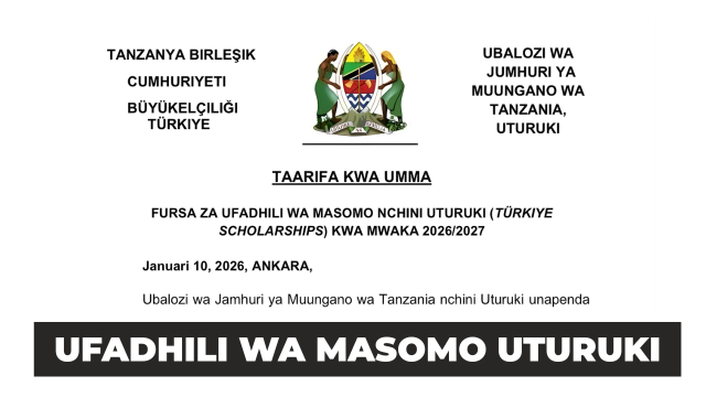 Turkey Scholarships for Tanzanian Students 2026-2027