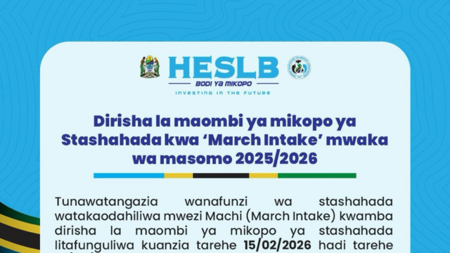 HESLB Diploma Students’ Loan Application Window Now Open for March Intake 2026