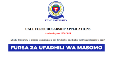 KCMC University Scholarships 2026–2027