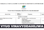 Vyuo Vinavyodahili Mkupuo wa Machi 20262027