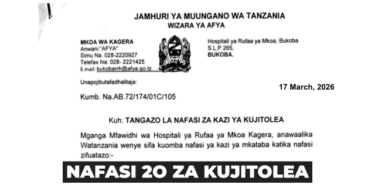 Bukoba Regional Referral Hospital Contract Volunteer March 2026