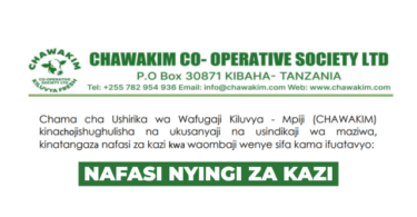 CHAWAKIM Co-operative Society Vacancies April 2026