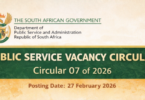 DPSA Vacancy Circular 07 of 2026