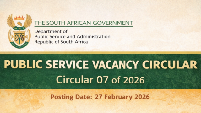 DPSA Vacancy Circular 07 of 2026