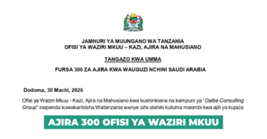 Fursa 300 za Ajira Wauguzi Nchini Saudi Arabia 2026