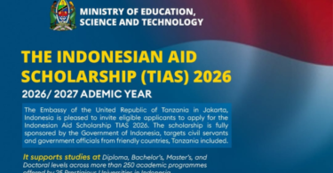 Indonesian Aid Scholarship (TIAS) 2026 for Tanzanians