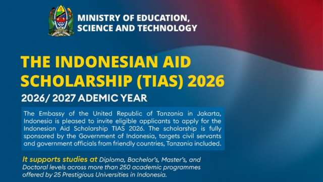 Indonesian Aid Scholarship (TIAS) 2026 for Tanzanians