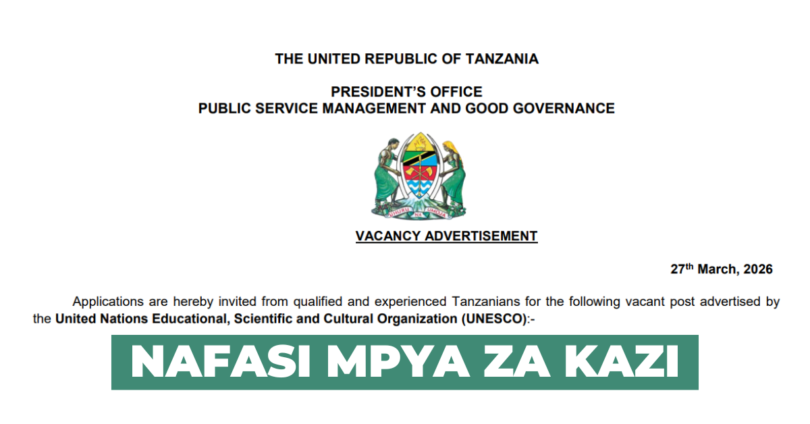 UNESCO & United Nations Vacancies for Tanzanians April 2026