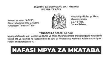 Mwananyamala Regional Referral Hospital Contract Vacancies April 2026