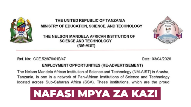 NM-AIST Vacancies April 2026