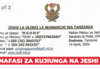 Nafasi za kujiunga na jeshi (JWTZ) April 2026