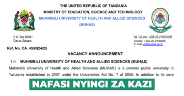 MUHAS Vacancies May 2026
