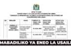 Mabadiliko ya Eneo la usaili May 2026