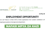 Mkwawa Leaf Tobacco Limited (MLTL) Vacancies May 2026