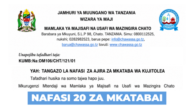 CHAWASSA Volunteer Contract 20x Vacancies 2026