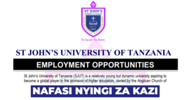 St John’s University of Tanzania (SJUT) 11x Vacancies June 2026