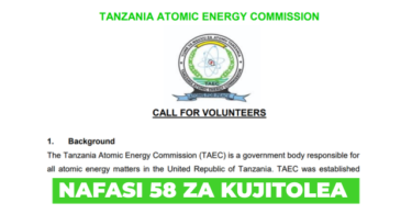 TAEC 58 Volunteer Vacancies June 2026