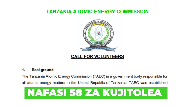 TAEC 58 Volunteer Vacancies June 2026