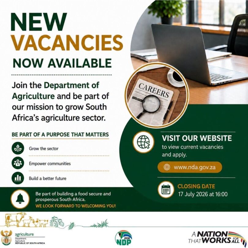 Department of Agriculture (DOA) Vacancies July 2026