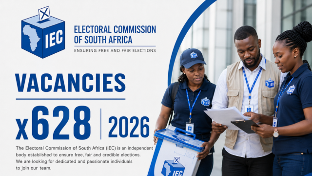 Electoral Commission of South Africa (IEC) x628 Vacancies 2026