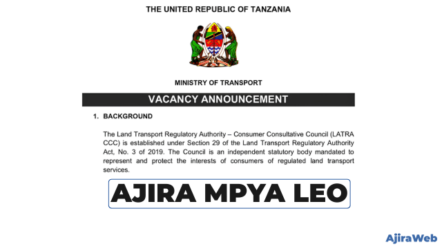 Ministry of Transport Board Vacancies 2026 – LATRA Consumer Consultative Council (CCC)
