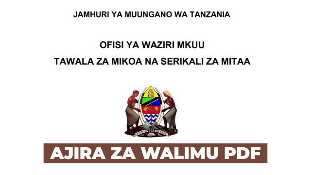 New Ajira za Walimu 2026 PDF