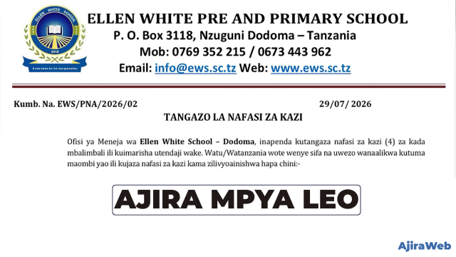 Ellen White School Vacancies 2026