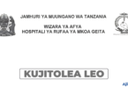 Geita Regional Referral Hospital Volunteer Vacancies 2026