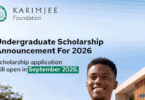 Karimjee Foundation Undergraduate Scholarship 2026/2027