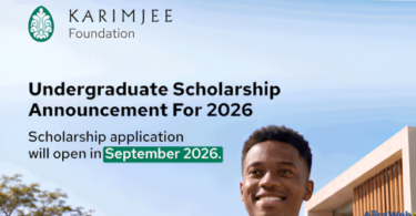 Karimjee Foundation Undergraduate Scholarship 2026/2027