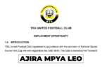 TRA United Football Club Vacancies August 2026