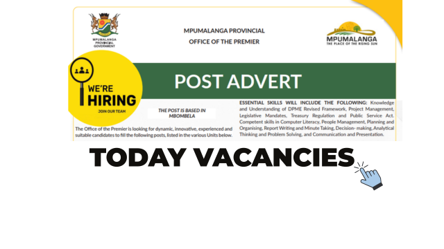 Mpumalanga Office of the Premier Vacancies 2026 – 5 Posts