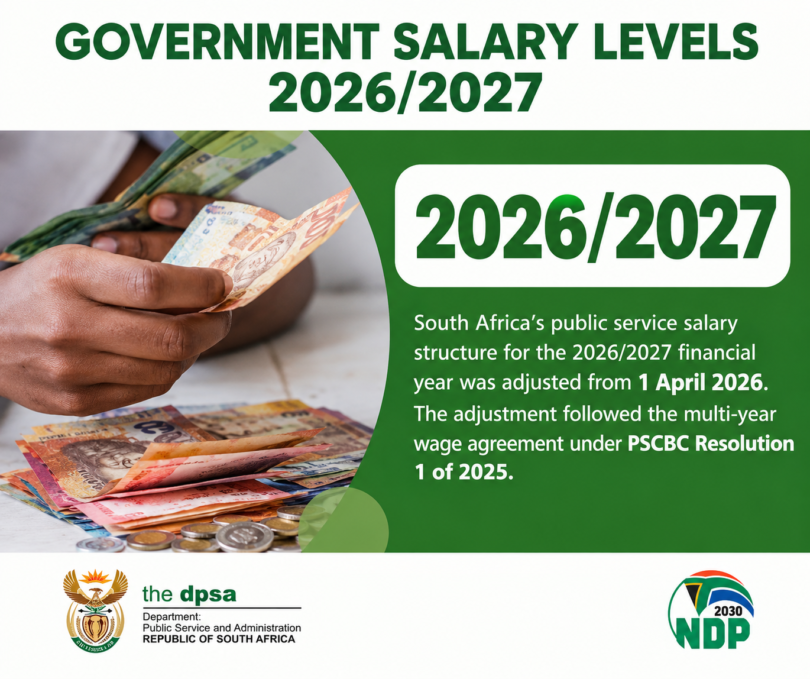 South Africa Government Salary Levels 2026/2027