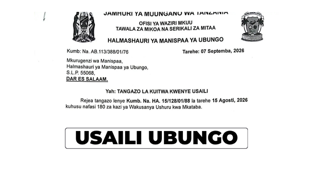 Ubungo Municipal Council Revenue Collector Interview: 180 Contract Posts