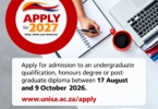 Unisa Applications 2027: How to Apply Online Step by Step
