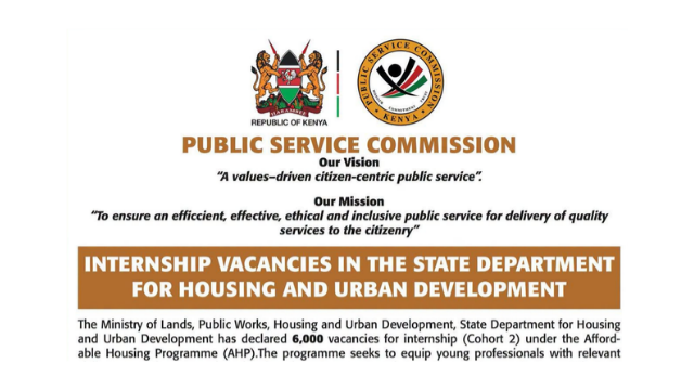 Public Service Commission (PSC) 6,000 Internships 2026