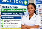 Clicks Group Pharmacist Internships Programme 2026/2027